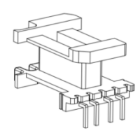 HXB-EI1323-1 EE13加宽弯脚L脚立式4+0针