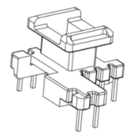 HXB-EI1627-1 EE16 EE1608加宽安规立式5+3+2针