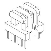HXP-1619 EE16双槽卧式4+6针
