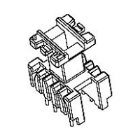 HXX-EE2028 EE20 安规挡板加高立式4+4针