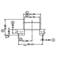 HXC-2004-2骨架EF20卧式(8+6)PIN