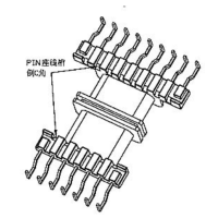 HXX- EFD4009-6P EFD40双槽螃蟹脚卧式7+9针(配HXX-EFD4009-1外壳)