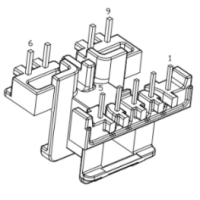 HXB-EE2701 EE27卧式5+4针