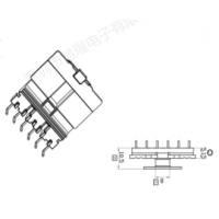 HX-EE4504B EE42弯脚L脚立式6+0针（HX-EE4504A配套）
