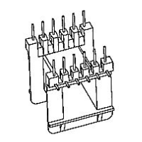HXX-EI4801 EE48 七字针L脚卧式6+6针（HXX-EI4801-1或HXX-EI4801-2配套）