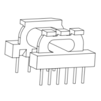 HXB-EPC1701-2 EPC17直插卧式5+6针