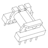 HXB-EPC1701 EPC17直插卧式4+6针