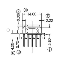 HXL-EPC17直插卧式5+5针