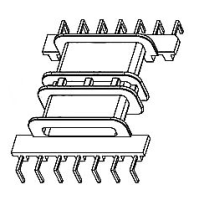 HXX-EPC4301-1 EPC43双槽L脚卧式7+7针