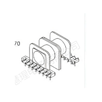 HX-4403 ER44 ETD44 双槽七字针L脚卧式8+8针（配套HX-4403外壳）