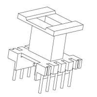 金达成-EI-1301-5 EI13立式(5+5PIN)针径Φ0.6脚距2.5排距11.5幅宽7.7