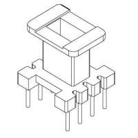 金达成-EI-1005 EI10立式(4+4PIN)针径Φ0.6脚距2.5排距8.0幅宽7.1