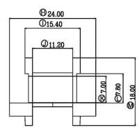金达成-EE-2518 EE25卧式(5+5)P 排距 20.0 脚距 10.0 5.0