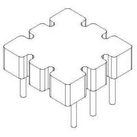 金达成-BASE-034 BASE(3+3PIN)针径Φ0.8脚距3.8排距10.0