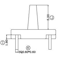 金达成-BASE-026 BASE(2+2PIN)针径□0.6脚距6.0排距7.0