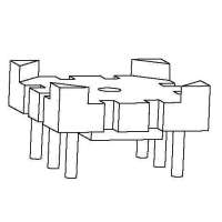 金达成-BASE-013 BASE(3+3PIN)针径Φ0.7脚距3.5排距7.0