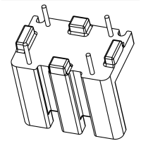 SQ-1518(2+2)PIN 立式12.8*10,中间隔片1.2