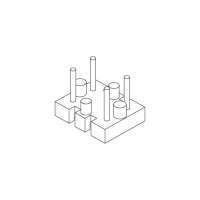 BASE-010 BASE2+2排距4.0脚距6.8