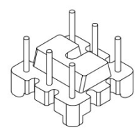 HX-012 磁环底座 3+3针 BASE