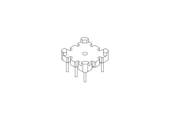 HX-012-1 磁环底座 3+3针 BASE