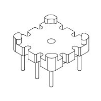 HX-012-1 磁环底座 3+3针 BASE