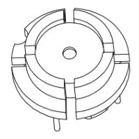 HX-032 磁环底座 2+2针 BASE