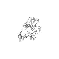 EI-1501 EF15立式3+2+2排距20.8/13.6脚距4.0/3.2/2.8槽宽5.5