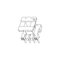 EI-1902-1 EE19 立式4+3带飞线槽 排距11.0脚距4.0