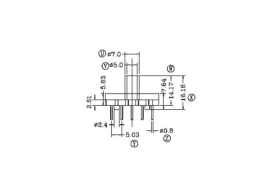 HXL-027 磁环 底座 5+5针 BASE