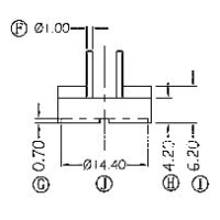 HXL-030 磁环 底座 1+1针 BASE