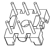 HXX-025 磁环 底座 3+3针  BASE