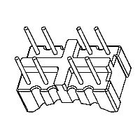 HXX-028 磁环 底座 4+4针  BASE