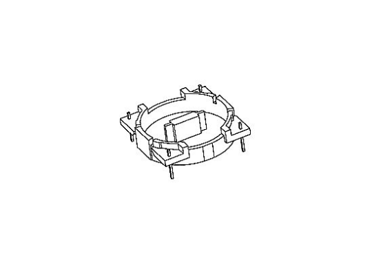HXX-2302-1 磁环底座 2+2针 BASE