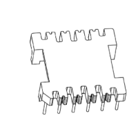 HXF-3303 磁环底座 6+6针 BASE