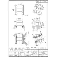 EF-2525 EF25卧式10+10 排距23.0 脚距 2.54 槽宽15.60