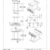 焕升塑料EI-5502立式11+11 高频变压器